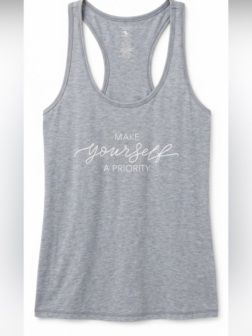 Athletic Works Dri More Tank Top Gray Make Yourself Priority Large